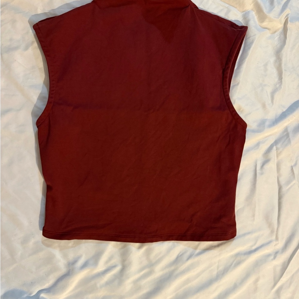 Express Burgundy Muscle Tee